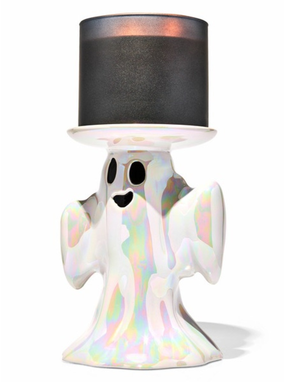 Bath & Body Works Iridescent White Ghost 3 Wick Candle Holder